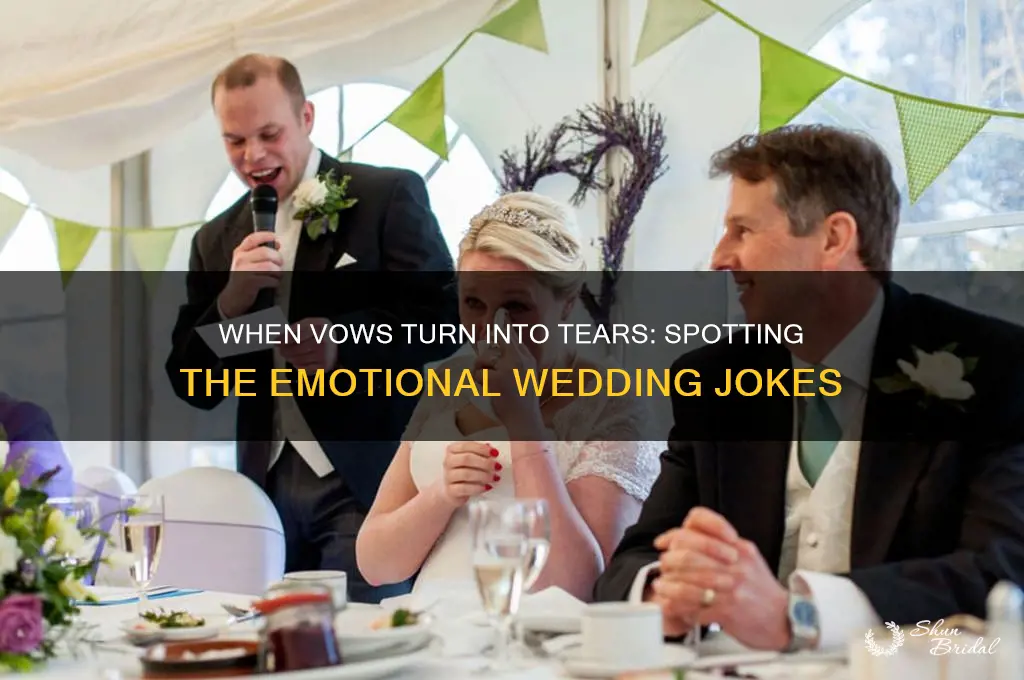 how do you know a wedding is really emotional joke