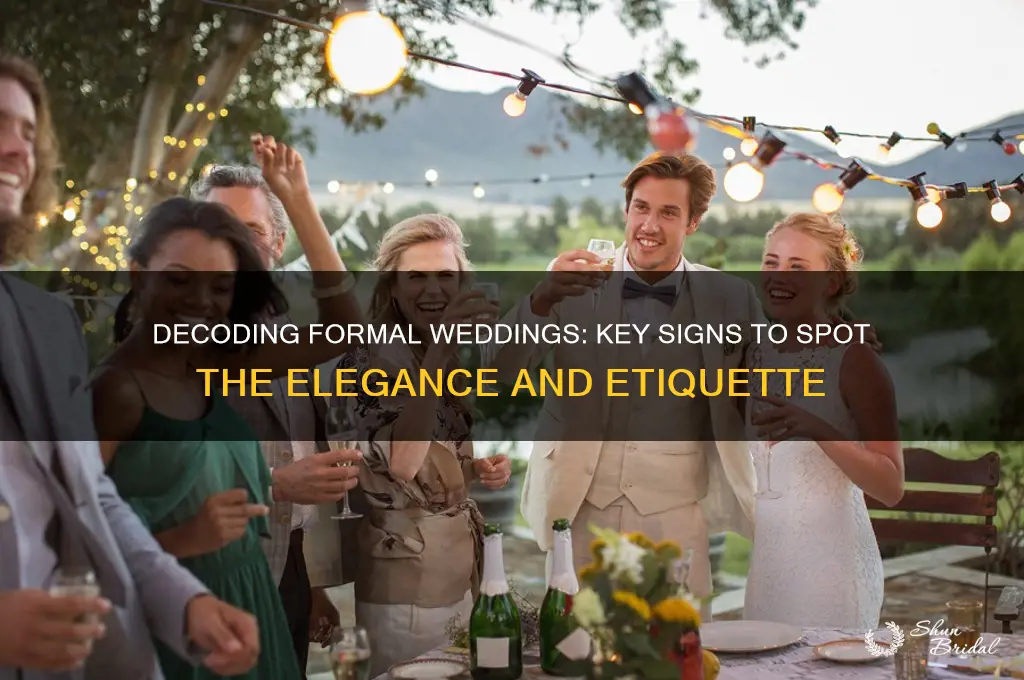 how do you know if a wedding is formal