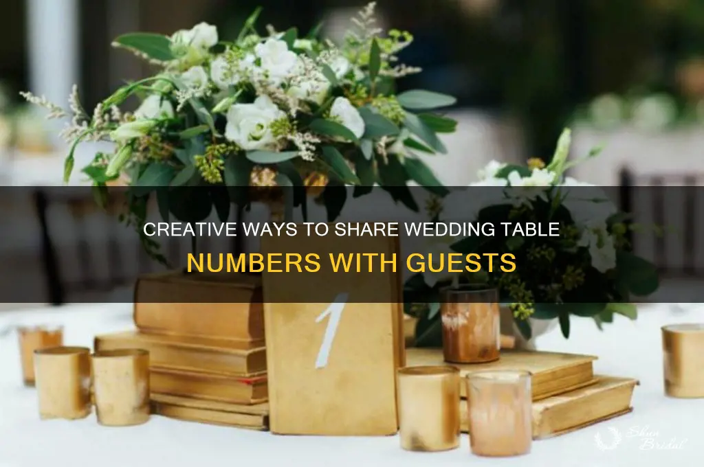 how do you let wedding guests know their table number