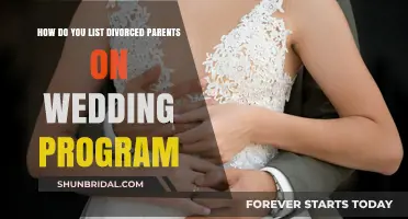 Honoring Divorced Parents: A Guide to Wedding Program Etiquette