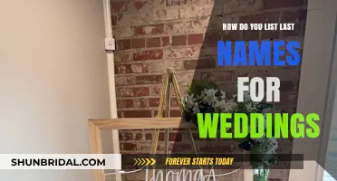 Elegant Wedding Etiquette: Mastering the Art of Listing Last Names
