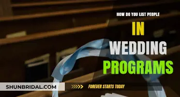 Elegant Ways to List People in Your Wedding Program Guide