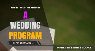Creative Ways to Include the Order of Readers in Your Wedding Program