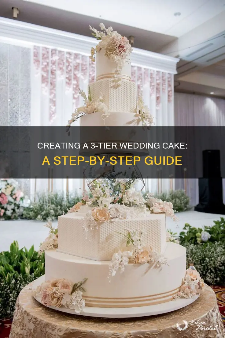 how do you make a 3 tier wedding cake