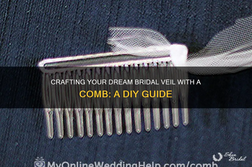 how do you make a bridal veil with a comb