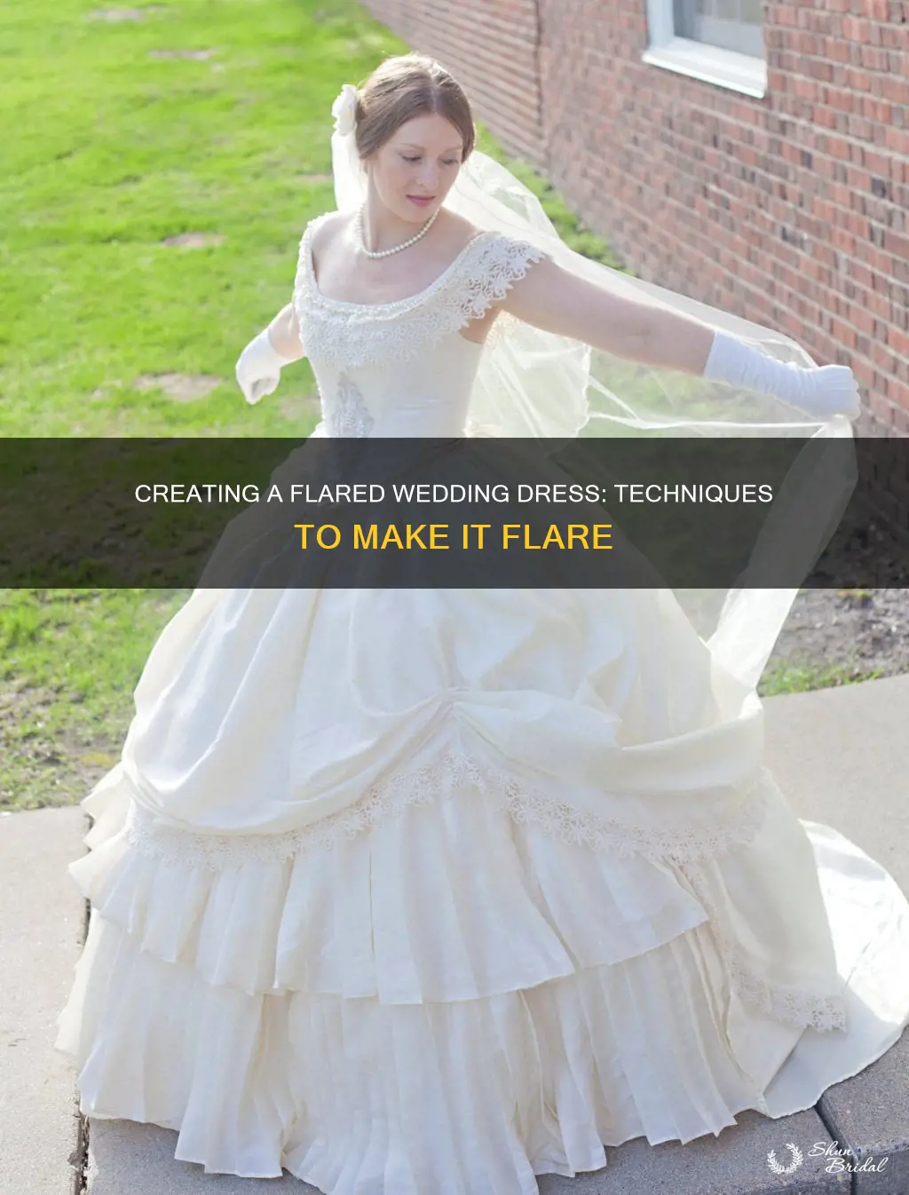 how do you make a wedding dress flared out