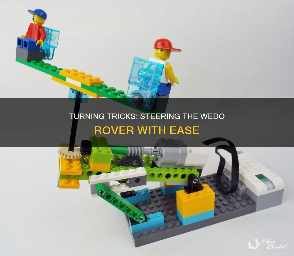 how do you make the lego wedo rover turn