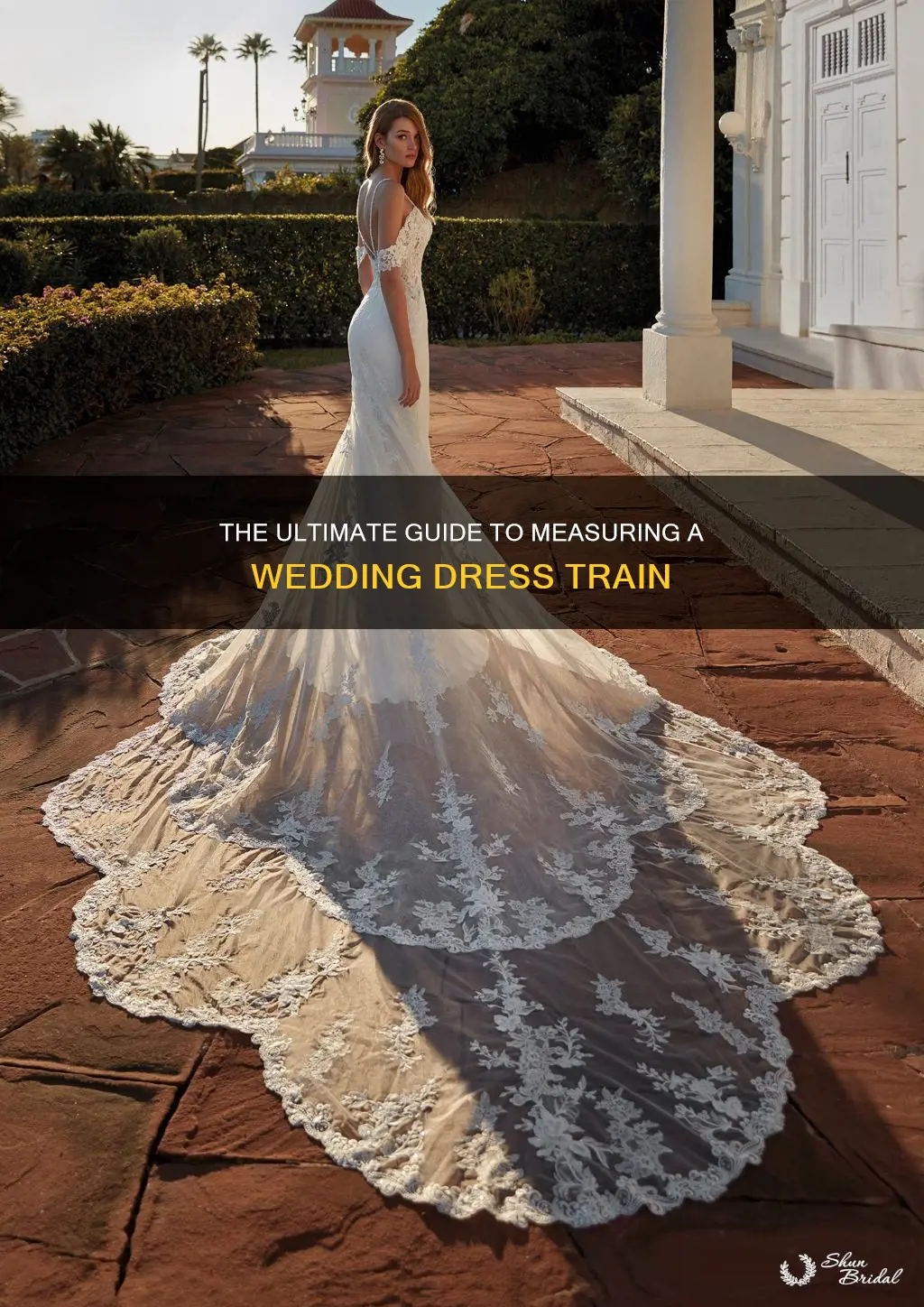 how do you measure a wedding dress train