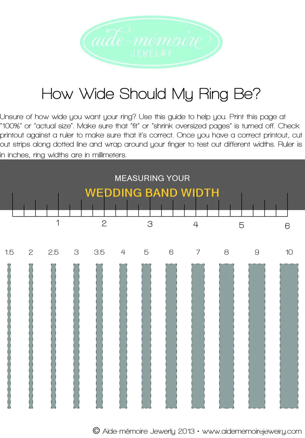 how do you measure wedding band width