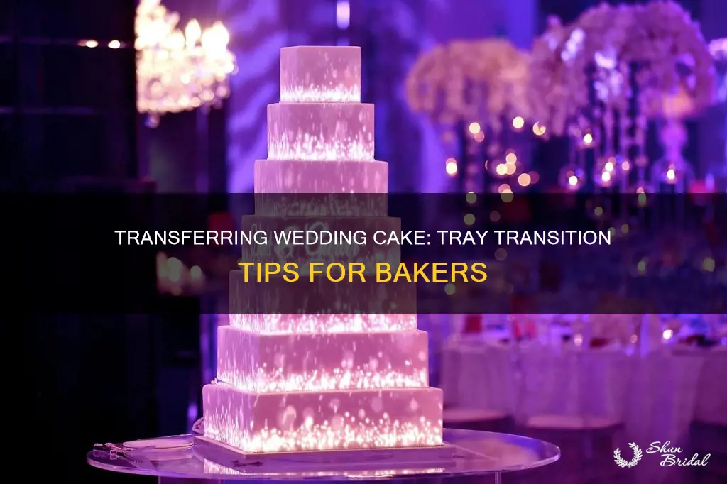 how do you move wedding cake to tray