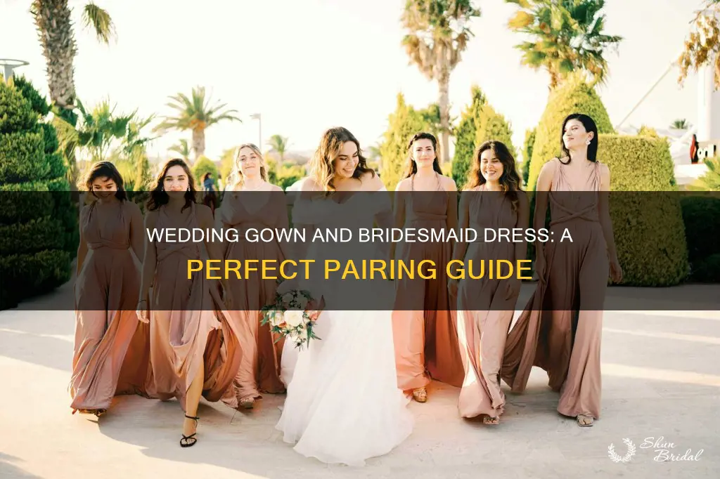 how do you pair wedding gown with bridesmaid dress