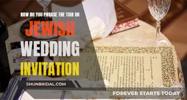 Phrasing the Tish: Jewish Wedding Invitation Etiquette