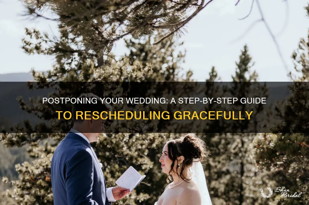 how do you postpone a wedding