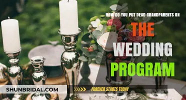 Honoring Departed Grandparents in Your Wedding Program