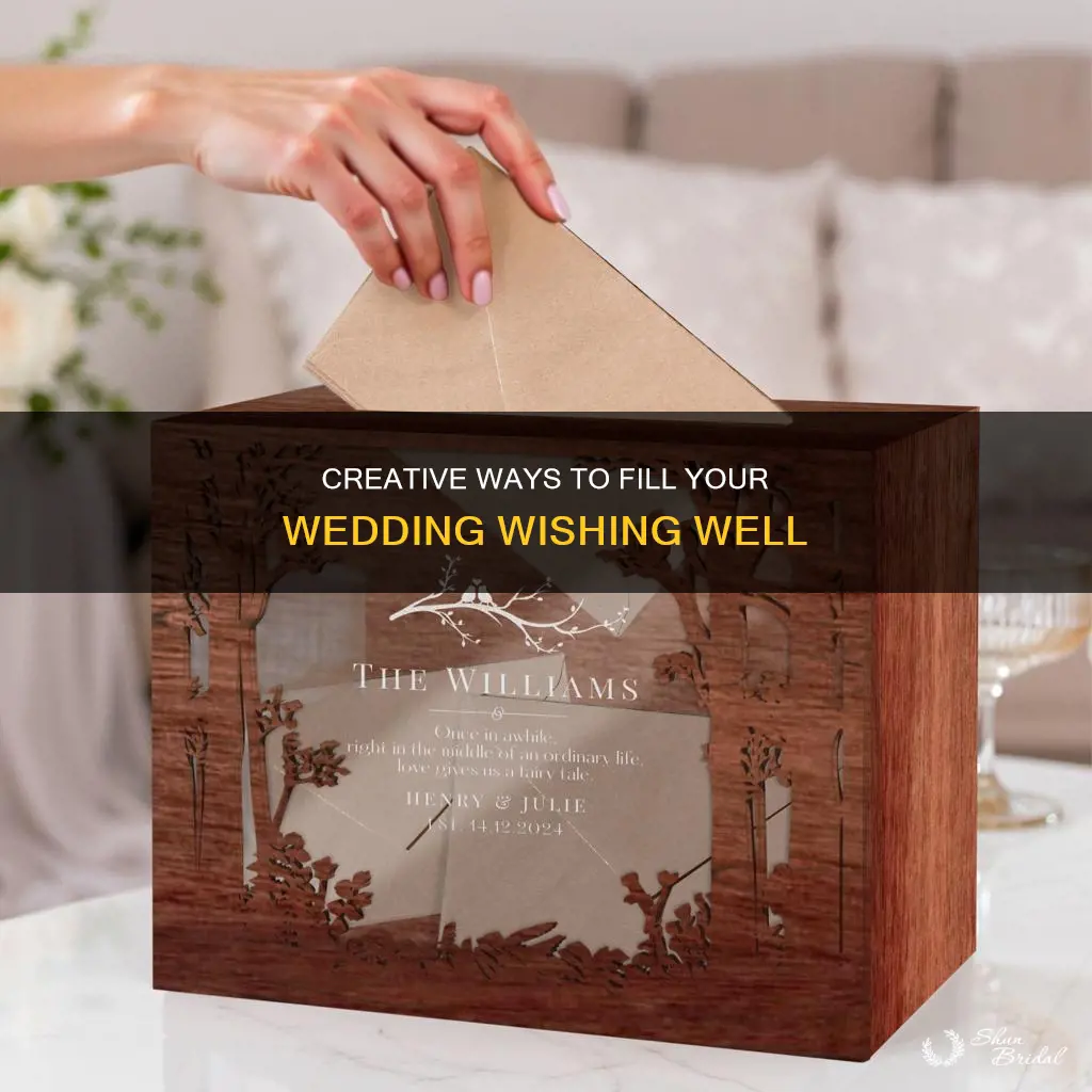 how do you put money in a wedding wishing well