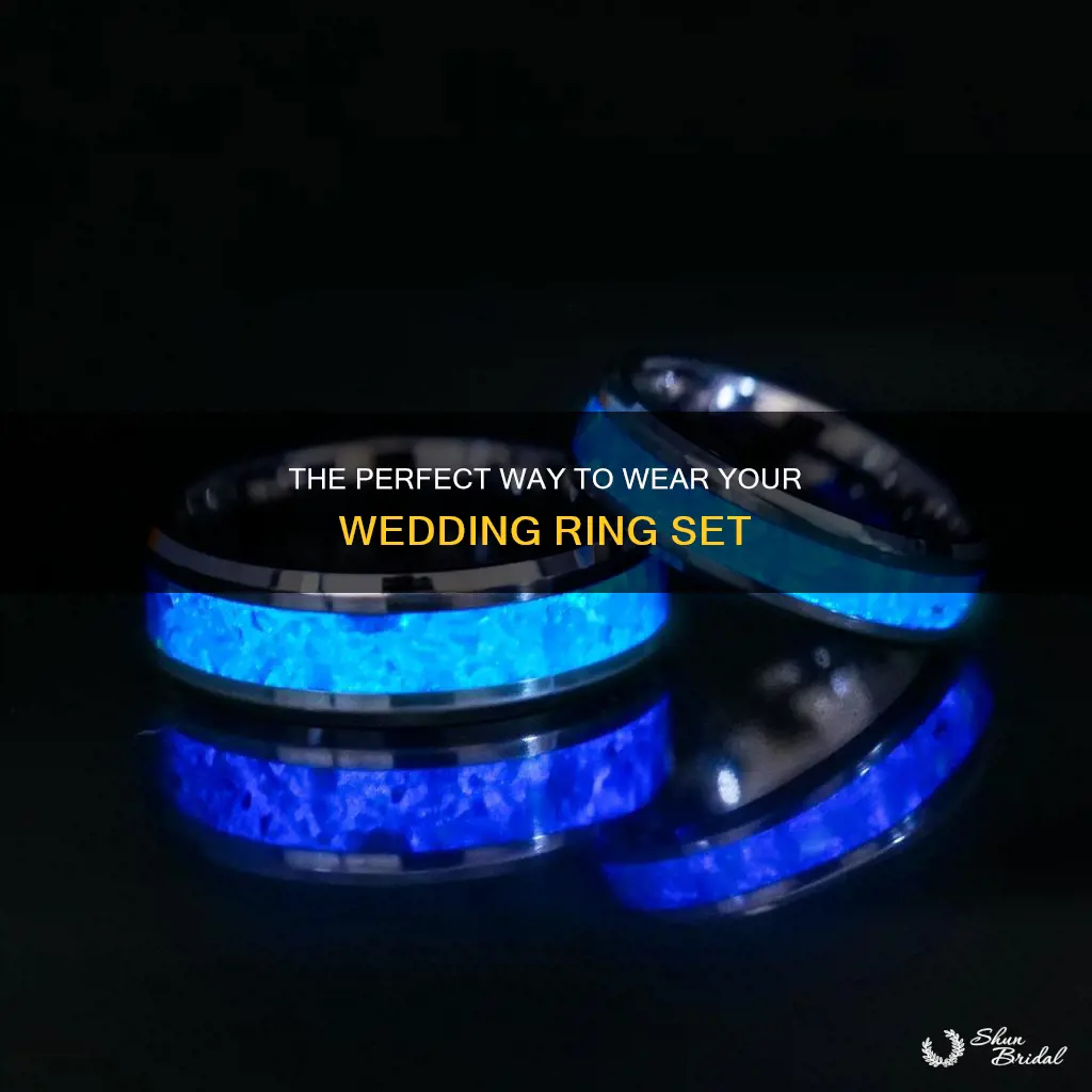 how do you put on a wedding ring set