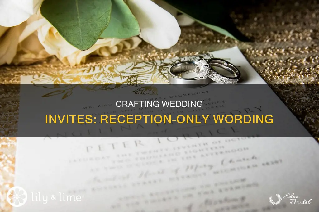 how do you put reception only in wedding invitation