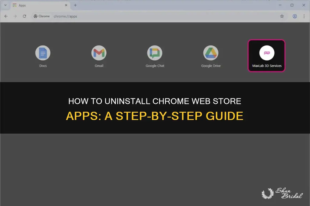 how do you remove a chrome wed store app