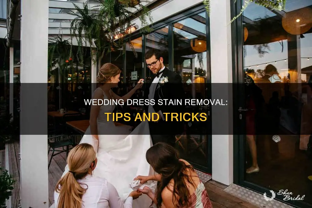 how do you remove stains from wedding dress