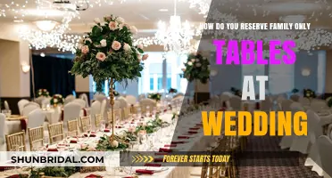 Reserving Family-Only Tables at Your Wedding: A Step-by-Step Guide