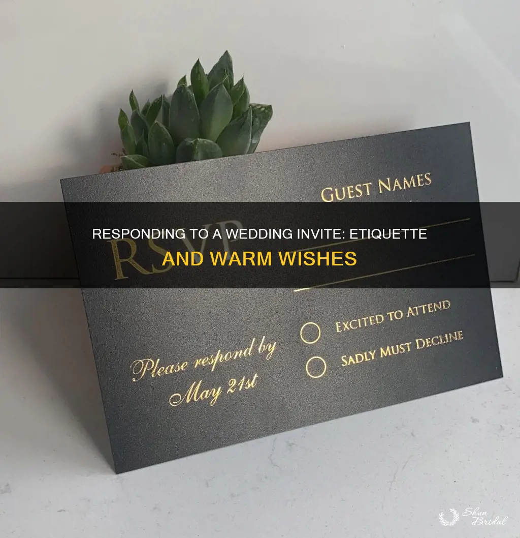 how do you respond on wedding invite card