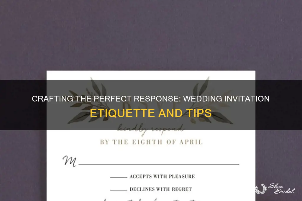 how do you respond on wedding invte card