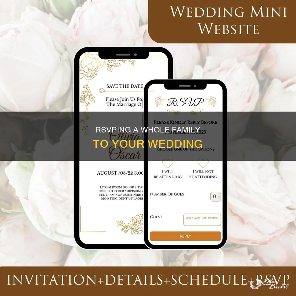 how do you rsvp a hole family to a wedding