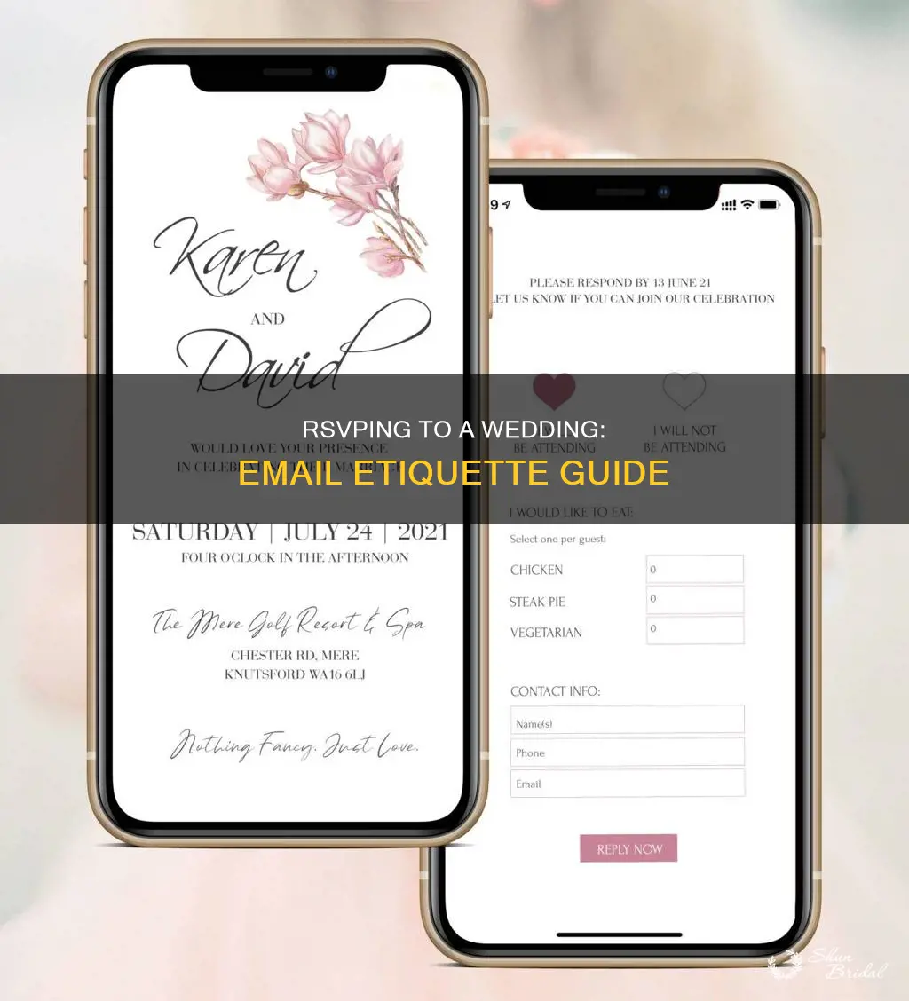 how do you rsvp to a wedding invitation by email