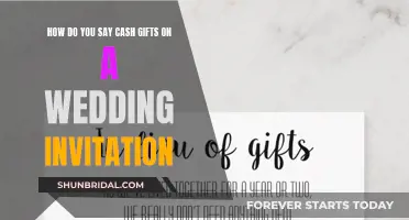 Etiquette of Mentioning Cash Gifts on Wedding Invites