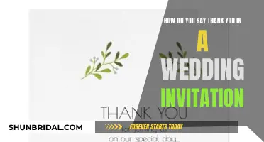 Expressing Gratitude: Thank You's on Wedding Invites