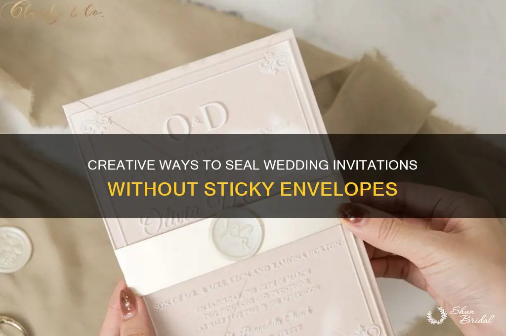 how do you seal wedding invittions without a sticky envelope