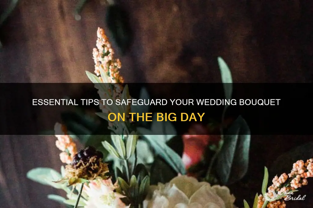 how do you secure a wedding bouquet