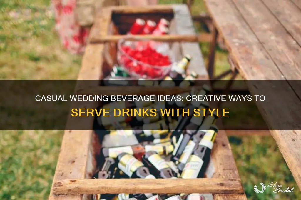 how do you serve beverages at a casual wedding