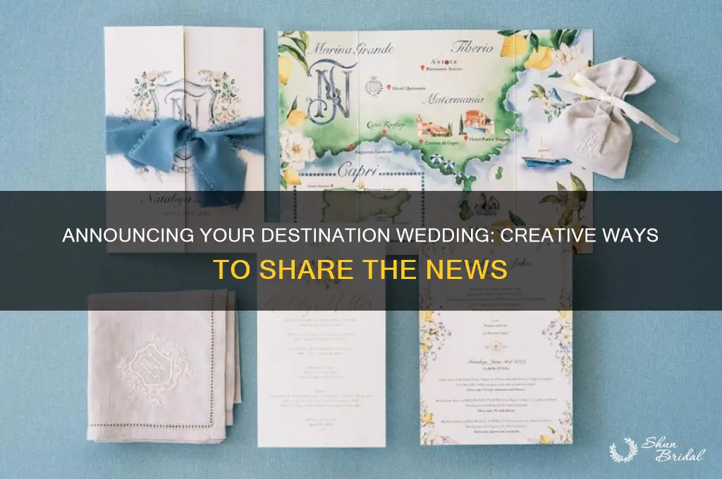 how do you tell people wedding is destination