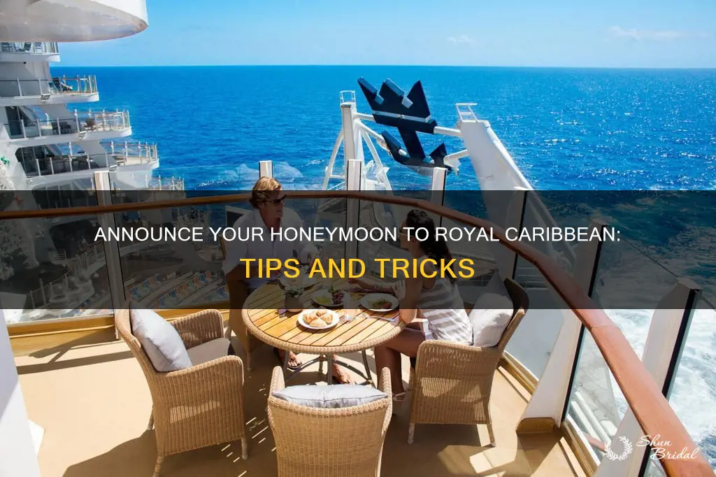 how do you tell royal carribean youre on your honeymoon