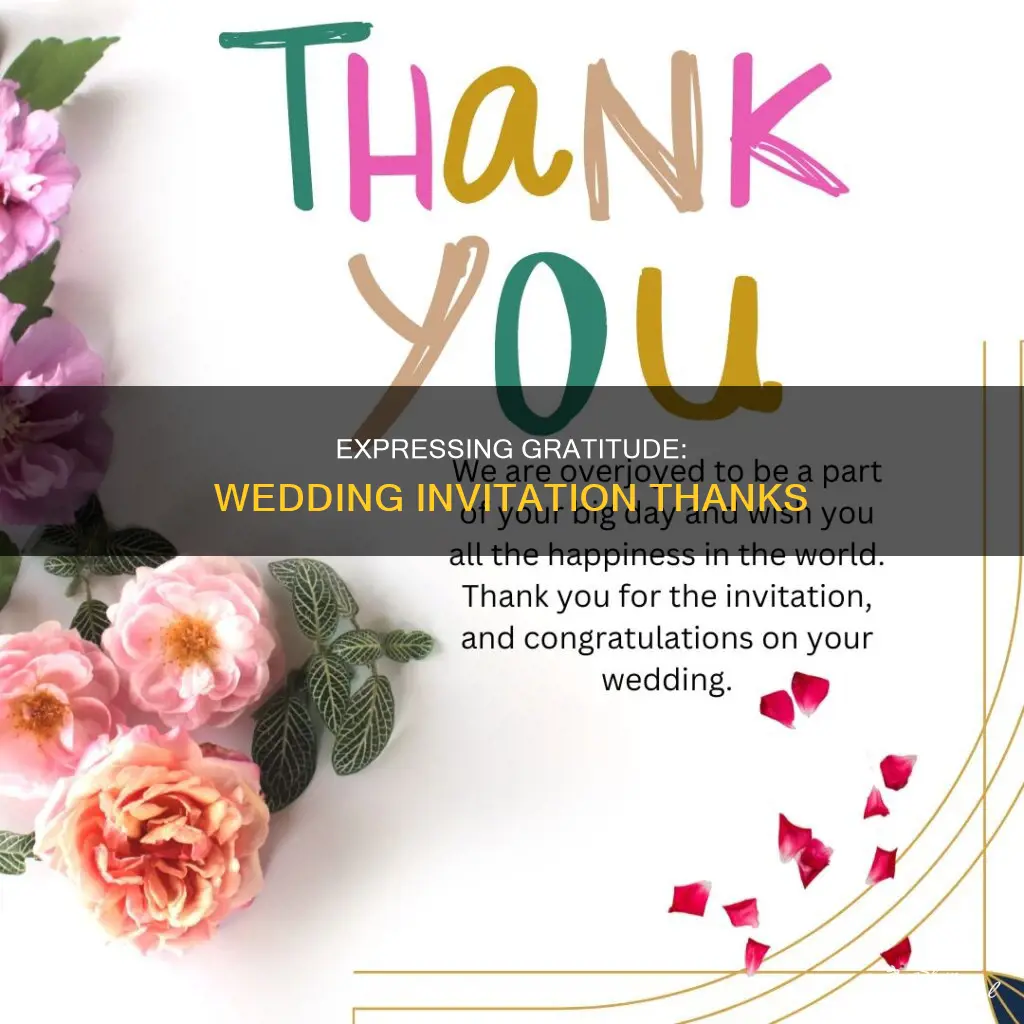 how do you thank someone for wedding invitations