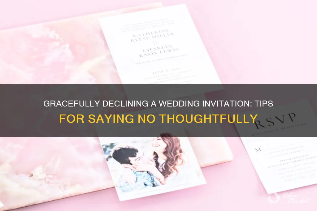 how do you turn down going to someons wedding