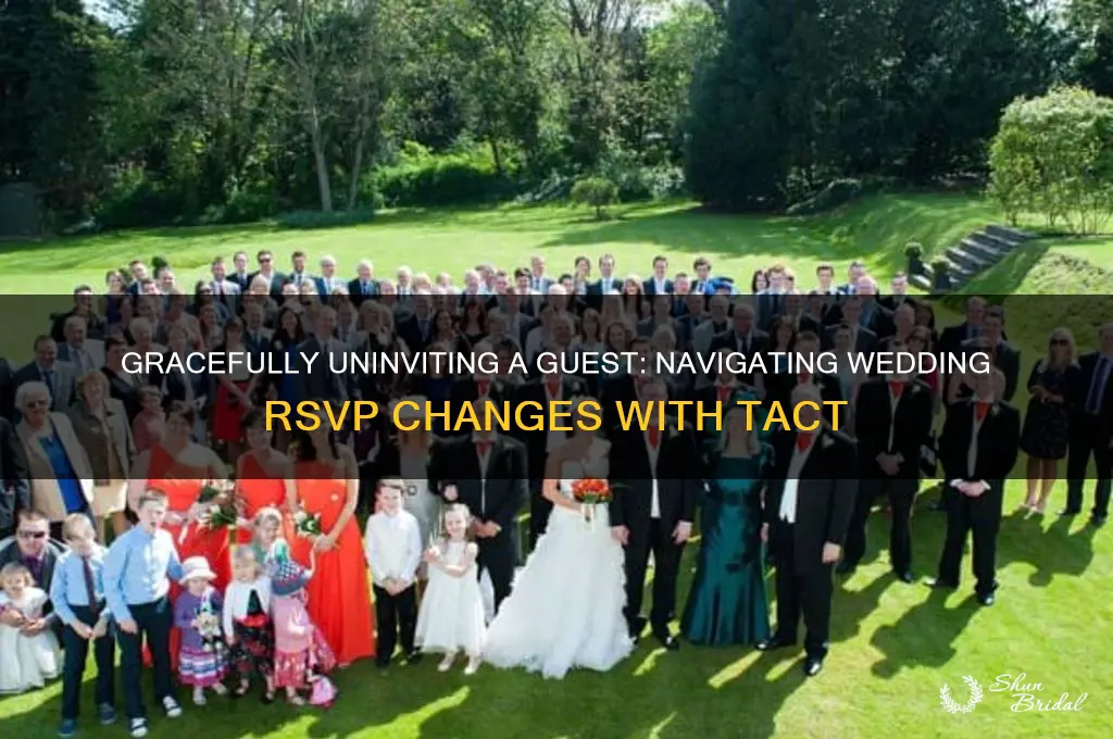 how do you uninvite a person to a wedding