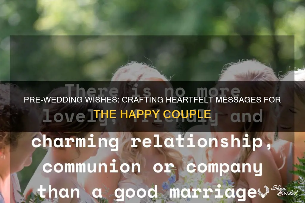 how do you wish a pre wedding