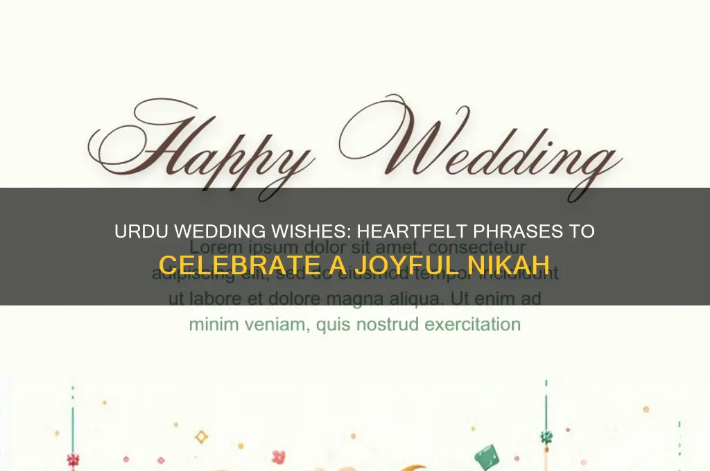 how do you wish someone a happy wedding urdu
