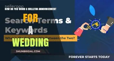 Crafting the Perfect Wedding Bulletin Announcement: Tips and Examples