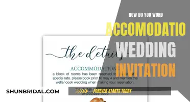 Wording Wedding Invites: Accommodations Edition