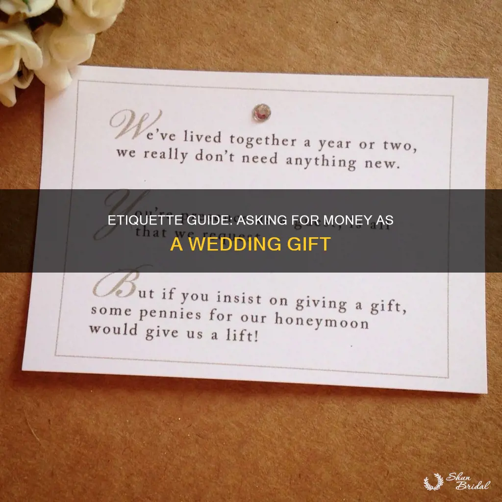 how do you word money on a wedding invitation