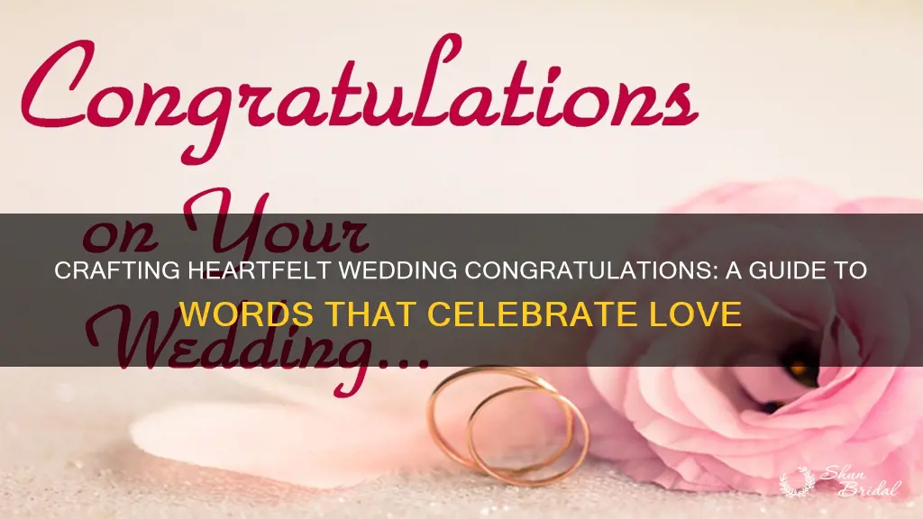 how do you write a congratulations message for a wedding