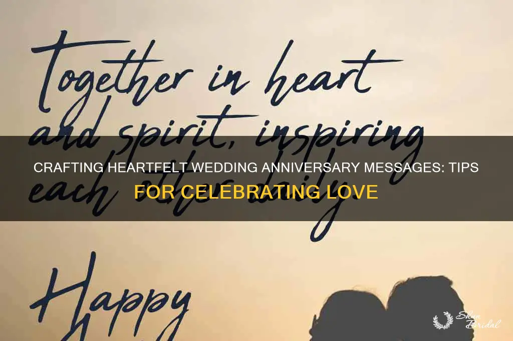 how do you write a wedding anniversary message