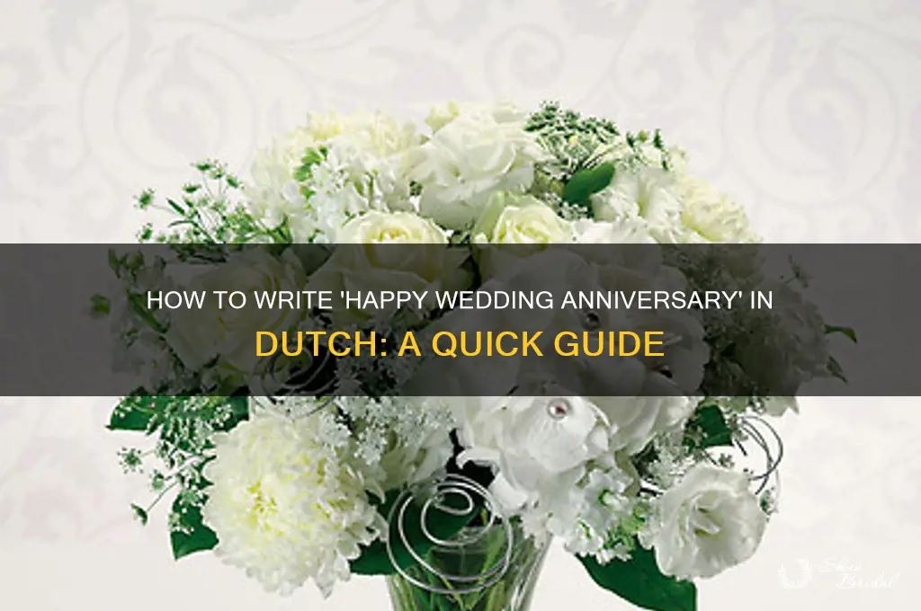 how do you write happy wedding anniversary in dutch