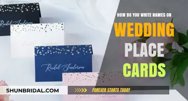 Elegant Wedding Place Card Etiquette: Writing Names with Style and Grace