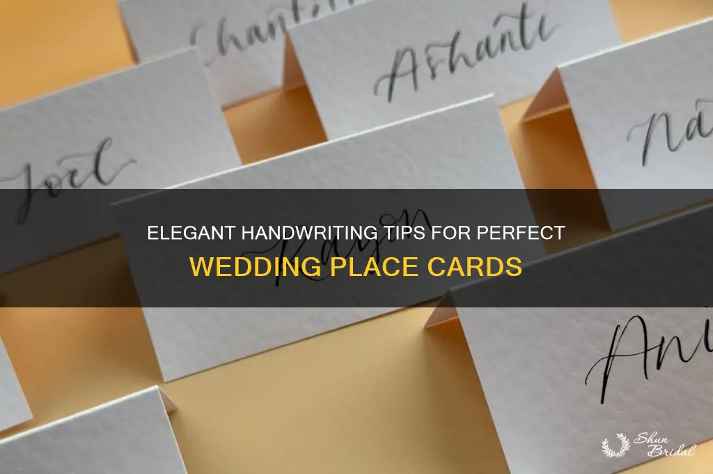 how do you write neatly on wedding place cards