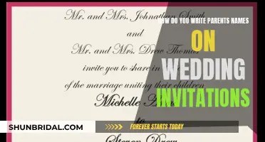 Wedding Invitation Etiquette: Addressing Parents' Names Gracefully