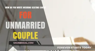 Elegant Wedding Seating Cards for Unmarried Couples: A Modern Guide